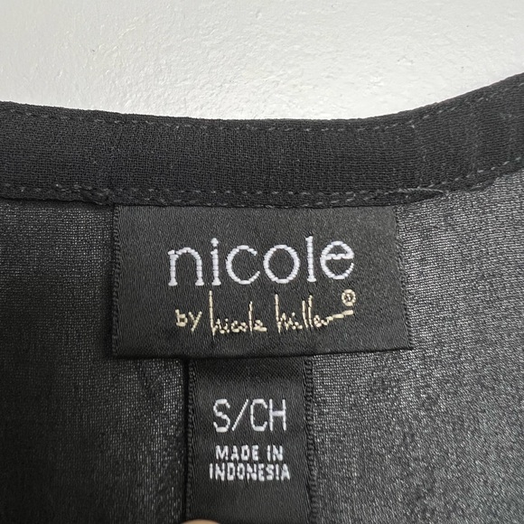 [Free add on item] Multicolor blouse, loose fitting oversized sheer top - Picture 2 of 3